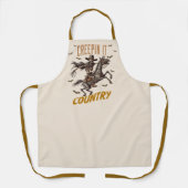 Grappige vintage kruipende country Halloween Schort (Voorkant)