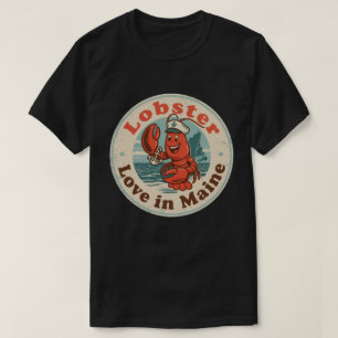 Grappige vintage Maine kreeft zeilershoed retro T-shirt