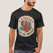 Grappige vintage Maine kreeft zeilershoed retro T-shirt (Voorkant)