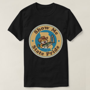 Grappige Vintage Missouri Catfish Cowboy Pet Retro T-shirt