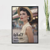 Grappige vintage mode verjaardagskaart kaart (Voorkant)