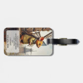 Grappige Vintage Muis Bagage Label (Achterkant horizontaal)
