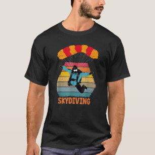 Grappige Vintage Parachutespringen Parachutist Voo T-shirt