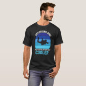 Grappige Vintage parachutespringende vader als een T-shirt (Voorkant volledig)