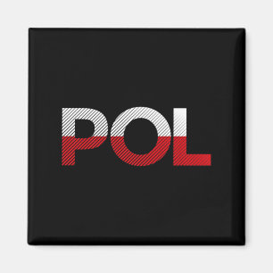 Grappige vintage Polen vlag voetbal sport vlag Pol Magneet