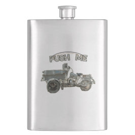 Grappige Vintage Push Me Motorfiets Flacon