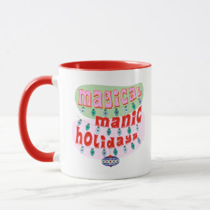 Grappige Vintage Retro Magie Manische Feestdagen G Mok