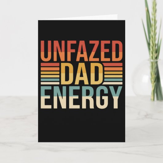 Grappige Vintage Retro Onverstoorbare Vader Energi Kaart (Voorkant)