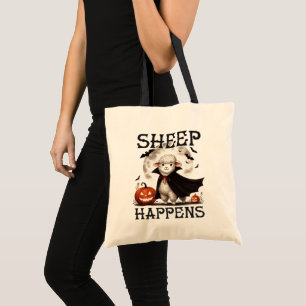Grappige Vintage Schaap Gebeurt Halloween Tote Bag