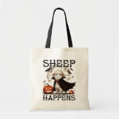 Grappige Vintage Schaap Gebeurt Halloween Tote Bag (Voorkant)