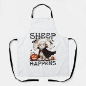 Grappige Vintage Schapen Halloween Schort (Voorkant)