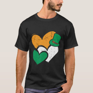 Grappige Vintage Schattigee Harten St Patricks Day T-shirt