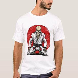 Grappige Vintage Skelet Braziliaans Jiu-jitsu Retr T-shirt