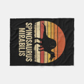 Grappige vintage spinosaurus dinosaurus spinosauru fleece deken (Voorkant (Horizontaal))