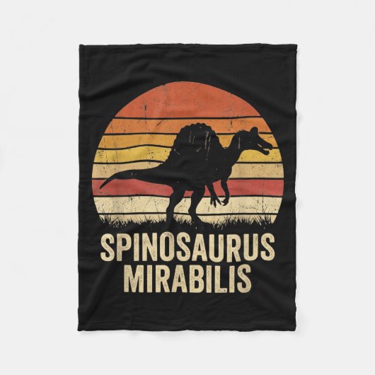 Grappige vintage spinosaurus dinosaurus spinosauru fleece deken (Voorkant)