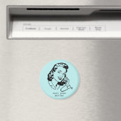 Grappige vintage turquoise blauwe retro moeder magneet (Insitu (Vaatwasser))