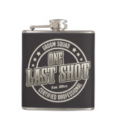 Grappige vintage typografie bruidsjonker vrijgezel heupfles (Voorkant)