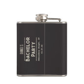 Grappige vintage typografie bruidsjonker vrijgezel heupfles (Achterkant)