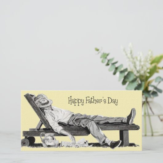 Grappige Vintage Vaderdag Slaap Vader Kaart (Staand voorkant)