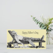 Grappige Vintage Vaderdag Slapende Vader Kaart (Staand voorkant)