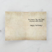 Grappige Vintage Verjaardag- Zullen het Woord OUD Kaart (Binnen)