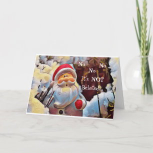 Grappige Vintage Verlaat Santa Kaart