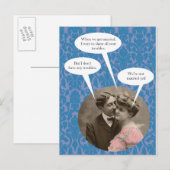 Grappige vintage verlovingsansichtkaart aankondigingskaart (Voorkant / Achterkant)