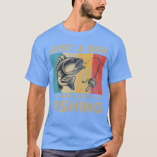 Grappige Vintage Visgrappen Jongens Visser Baars T-shirt