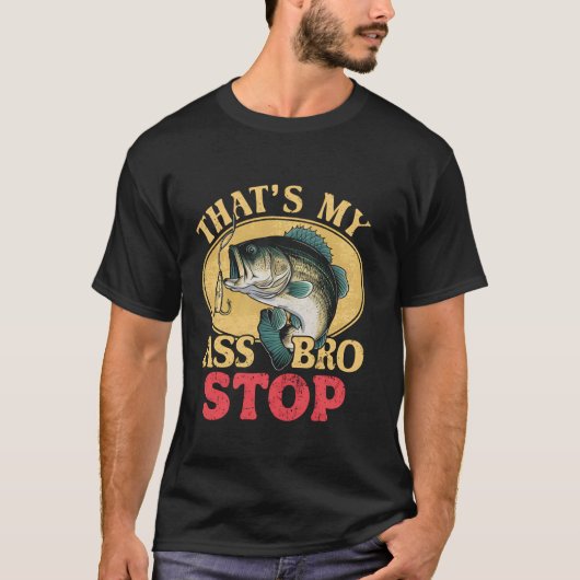Grappige vintage visgrappen t-shirt (Voorkant)