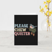 Grappige Vintage Vogel Natuur Vogelkijkers  Kaart (Gele Bloem)