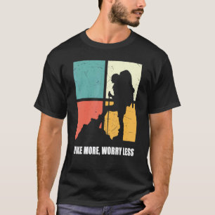 Grappige Vintage Wandel Meer Worstel Minder Outdoo T-shirt