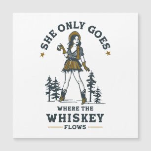 Grappige vintage western cowgirl whisky liefhebber