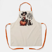 Grappige Vintage Westerse Heksen Halloween Schort (Voorkant)