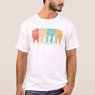Grappige Vintage Yoga Evolutie Humor T-shirt