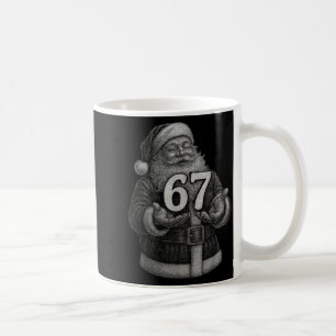 Grappige Vintage Zes Zeven 6 7 Meme Kerstman Kerst Koffiemok