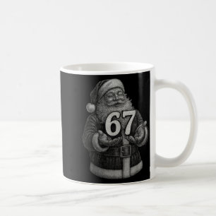 Grappige Vintage Zes Zeven 6 7 Meme Kerstman Kerst Koffiemok