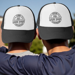 Grappige Vintage Zwart-Wit Bruidegom Bachelor Part Trucker Pet