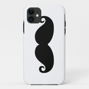 Grappige vintage zwarte snor Case-Mate iPhone case