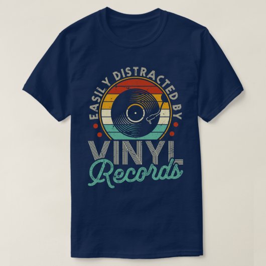 Grappige vinyl platen liefhebber t-shirt (Design voorkant)