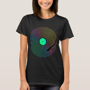 Grappige Vinyl Record Player schets tekening 1 T-shirt