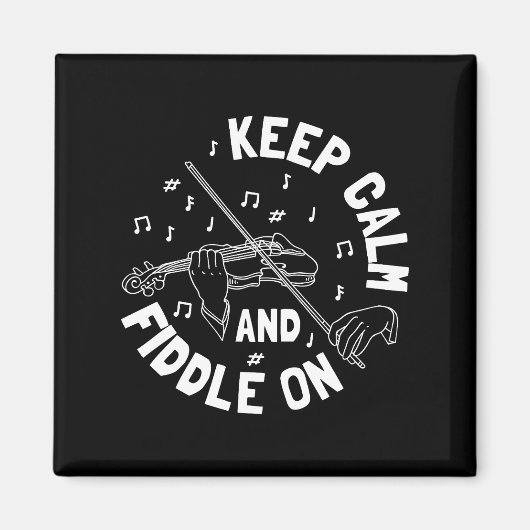 Grappige Viool Vioolspeler Magneet (Voorkant)