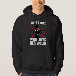 Grappige vioolkunst voor meisjes vrouwen vioolspel hoodie