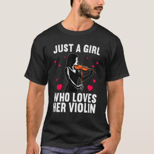 Grappige vioolkunst voor meisjes vrouwen vioolspel t-shirt