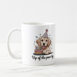 Grappige "VIP van het Poes-feest" Hond Verjaardag Koffiemok