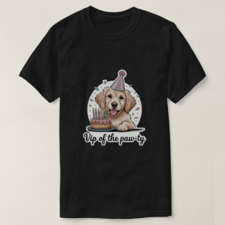 Grappige "VIP van het Poes-feest" Hond Verjaardag T-shirt