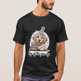 Grappige "VIP van het Poes-feest" Hond Verjaardag T-shirt