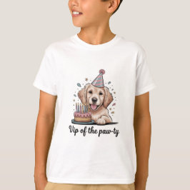 Grappige "VIP van het Poes-ie feest" Hond Verjaard T-shirt
