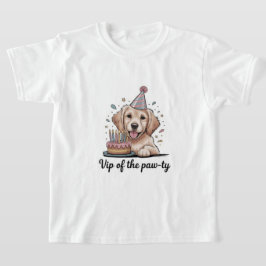 Grappige "VIP van het Poes-ie feest" Hond Verjaard T-shirt
