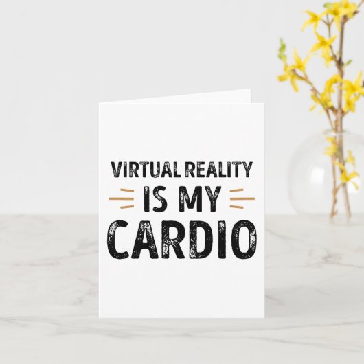 Grappige Virtual Reality is mijn Cardio - vr Cadea Kaart (Gele Bloem)
