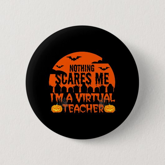 Grappige virtuele leraar ronde button 5,7 cm (Voorkant)